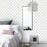 Fish scale inspired bedroom interior