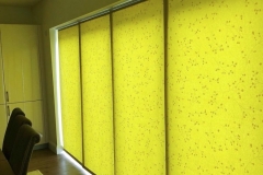 Panel Glide system blind, in Kitchen/Dining area