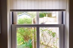 Blazer Stripe roller blinds to a traditional sash window Blazer Stripe roller blinds to a traditional sash window