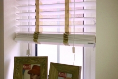 50mm wood venetian with 25mm contrasting ladder tapes