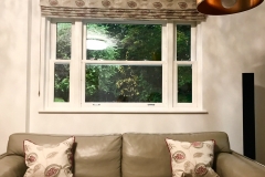 Roman blind with coordinating cushions