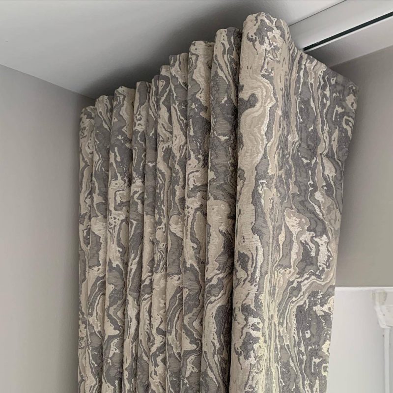 made-to-measure floor to ceiling wave curtains