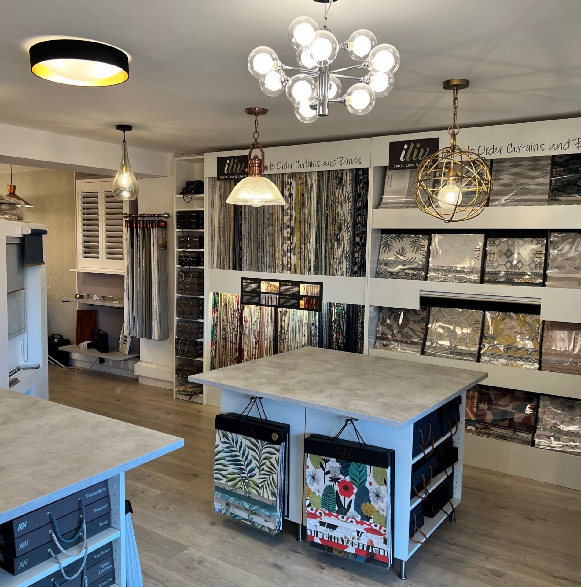 The interior of the Unidrape showroom. Discover more about Unidrape and all the services we offer in our store