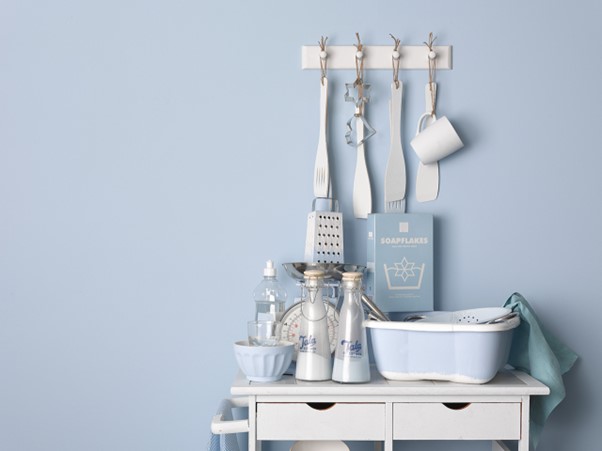 Claypaint in Gingham, a light and airy sky blue