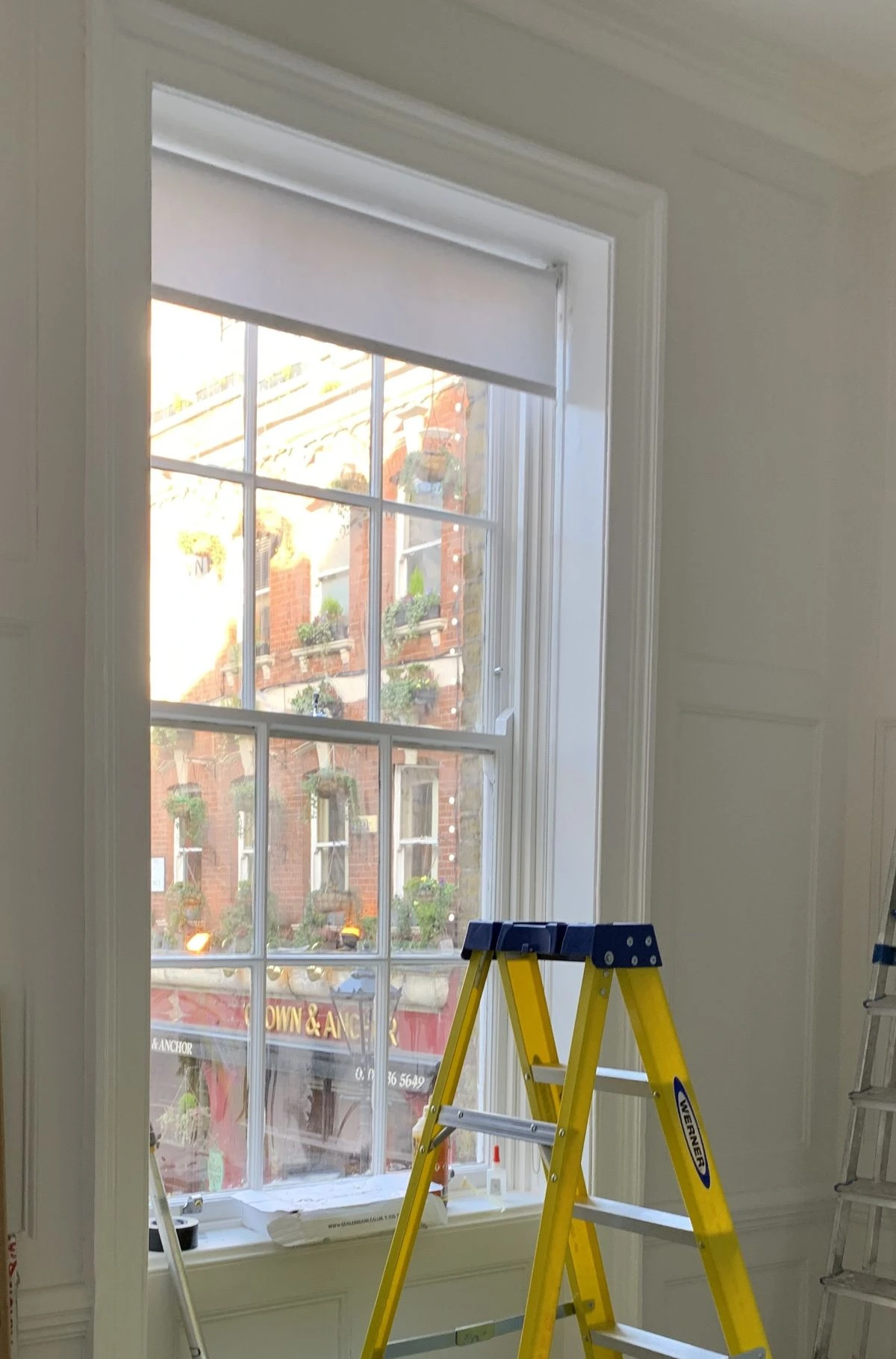 Roller blind installation in a London Office